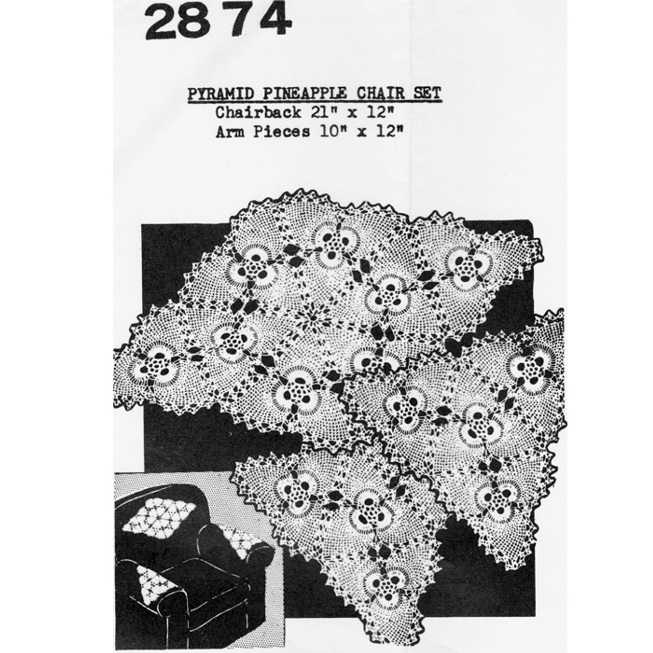 Mail Order 2874, Crochet Pineapple Pyramid Doily Pattern