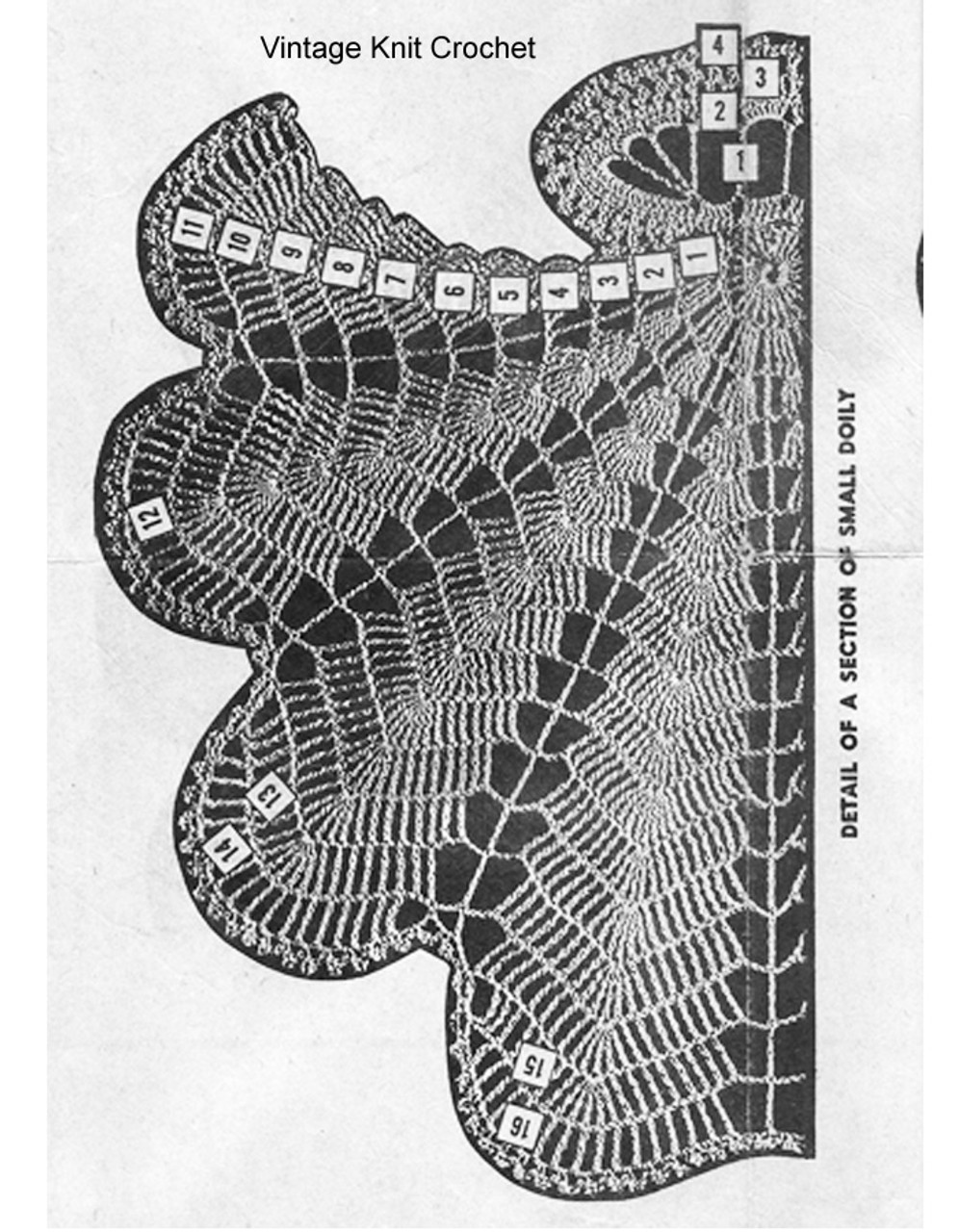 Crochet Doily Pattern Stitch Illustration