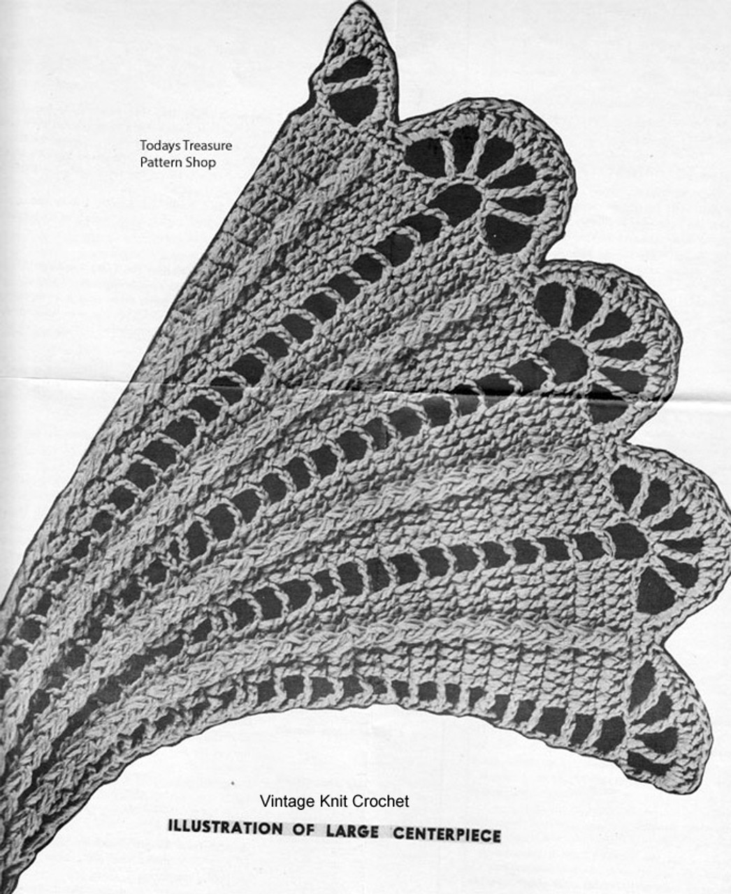 Cornucopia Centerpiece Crochet Pattern Illustration