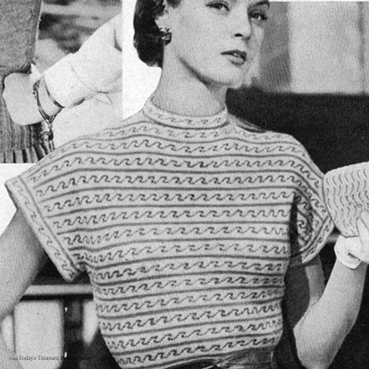 Blouse Knitting pattern with Extended SHoulders