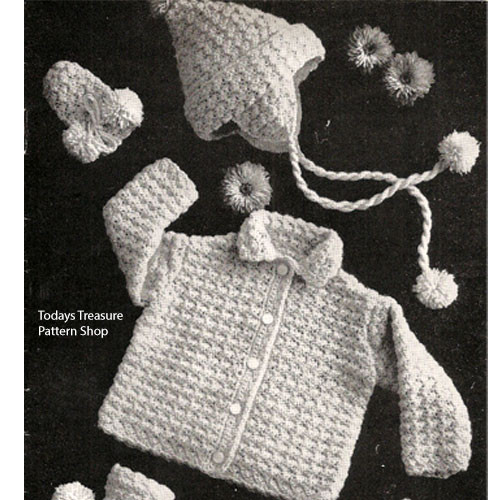 Newborn Free Crochet Patterns For Baby Boy Sweater Sets Simple