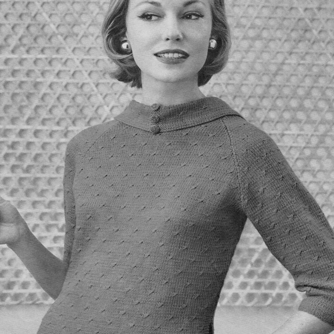 Vintage Reversible Knitted Blouse pattern 