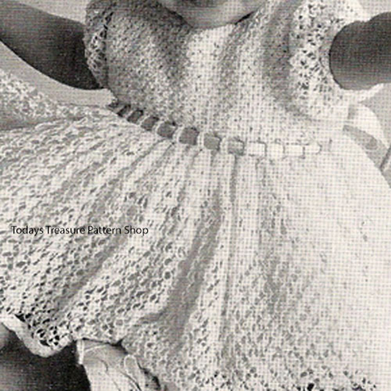 lacy crochet baby dress pattern