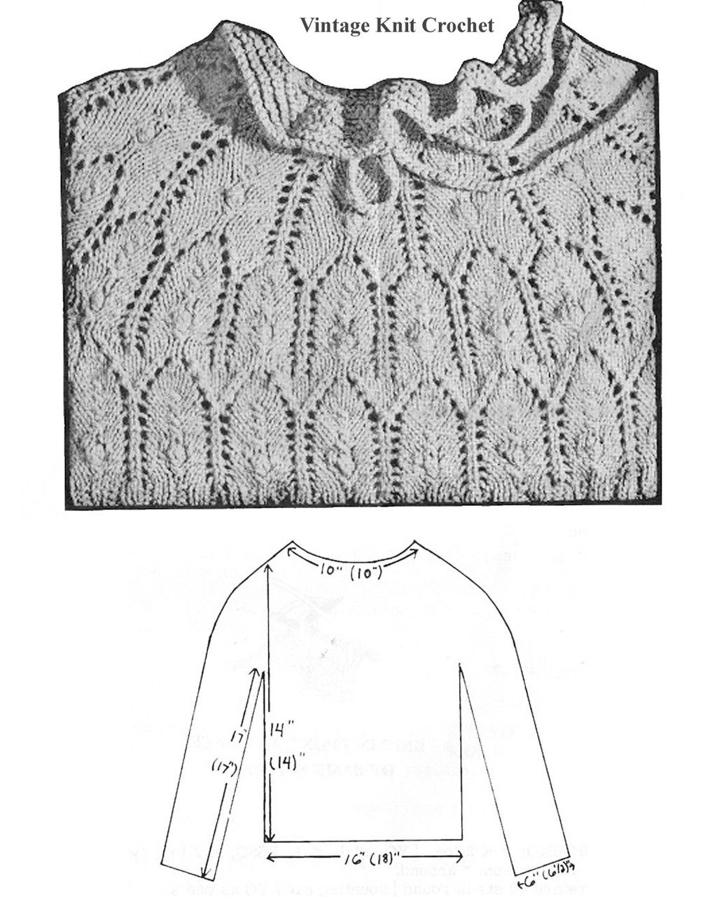 Knitted Blouse Pattern Illustration Laura wheeler 983