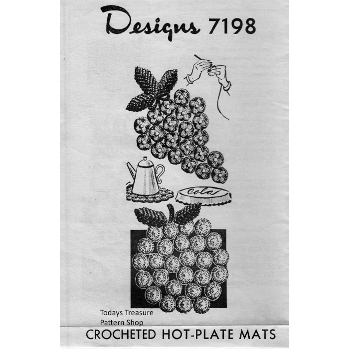 Crochet Bottle Cap Mats Pattern Lilac 
