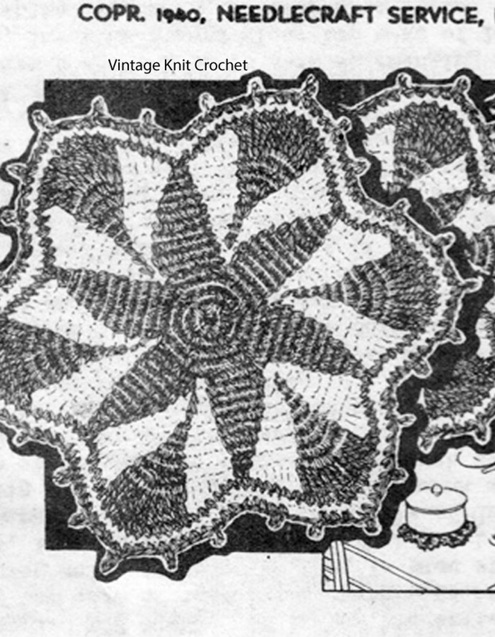 Crochet Star Hot Mats Pattern, Laura Wheeler 2692