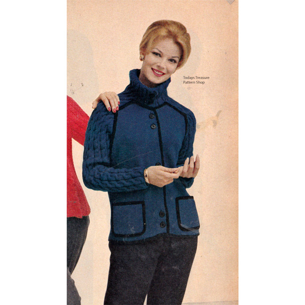 Misses Saddle Sleeve Jacket Knitting Pattern