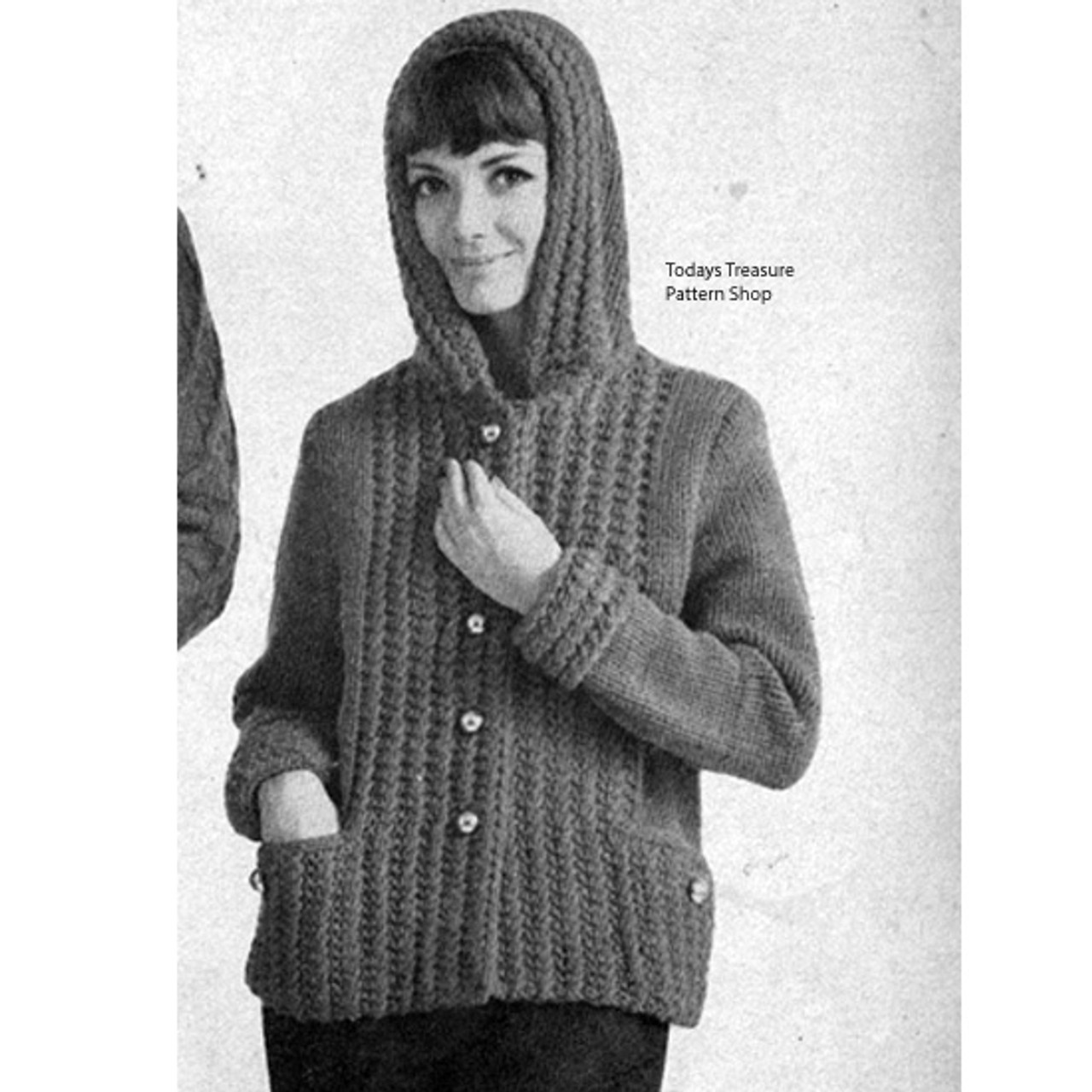 Bulky Hooded Jacket Knitting Pattern