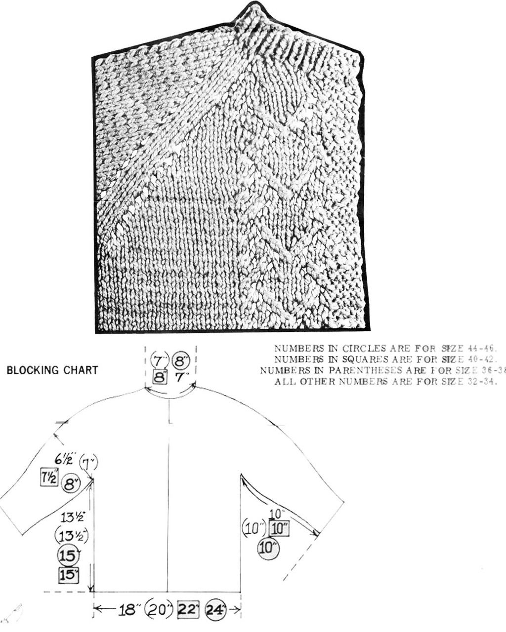 Knitted Pattern Stitch Illustration