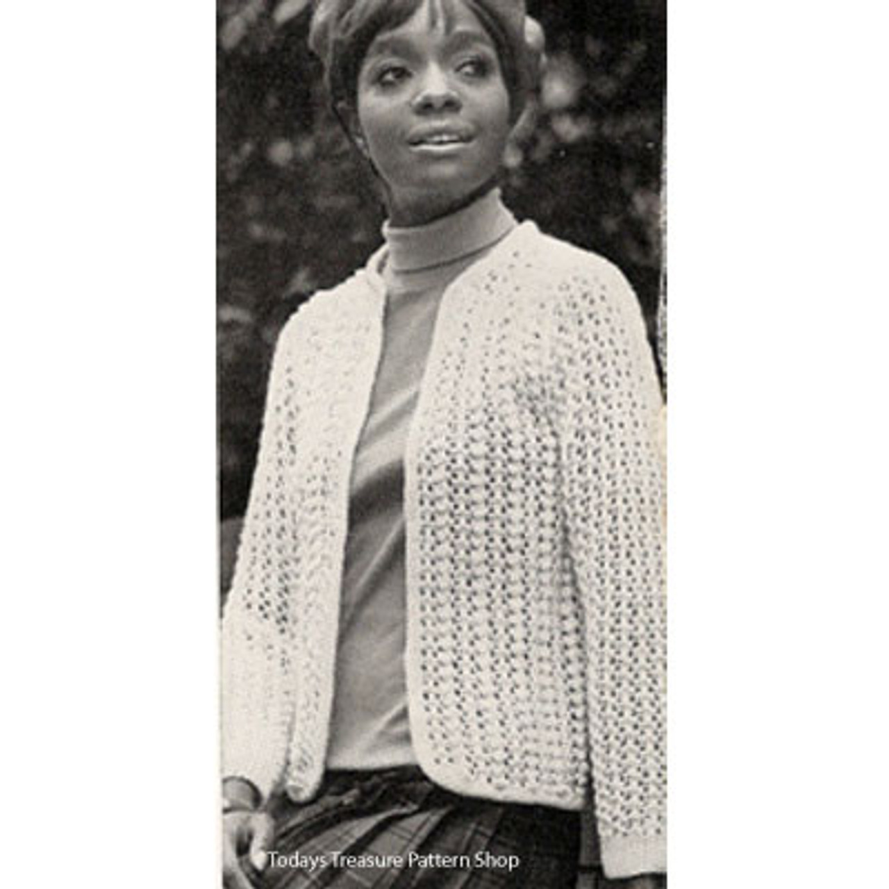 Lace Eton, Vintage Knitting Pattern