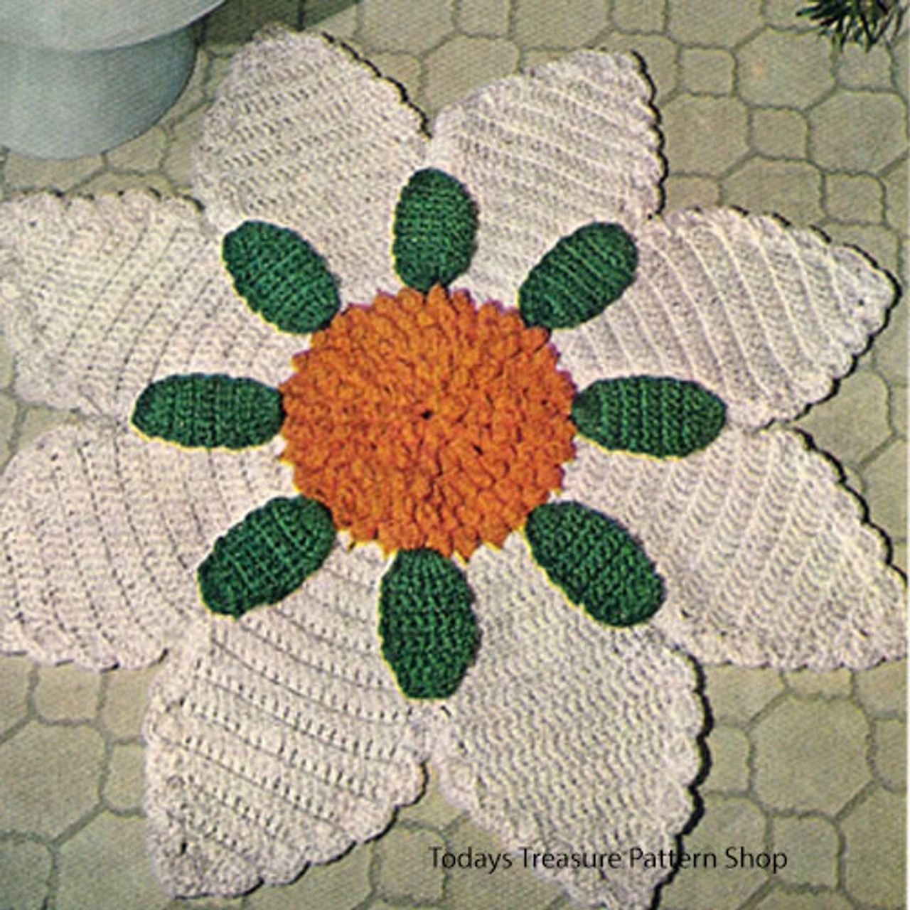 Flower Crochet Rug Pattern