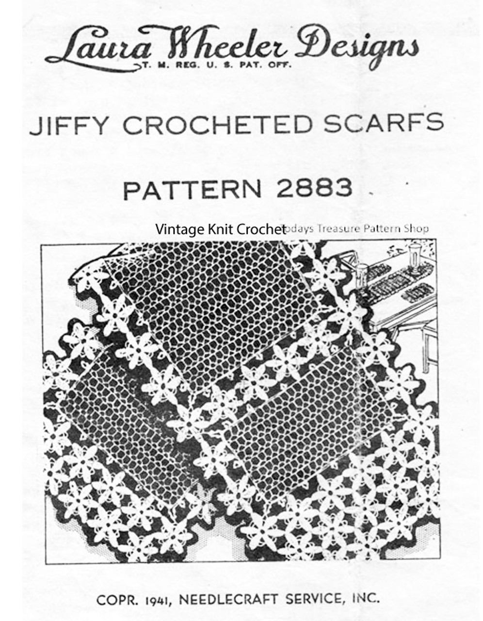 Crochet Daisy Mats Pattern, Laura Wheeler 2883