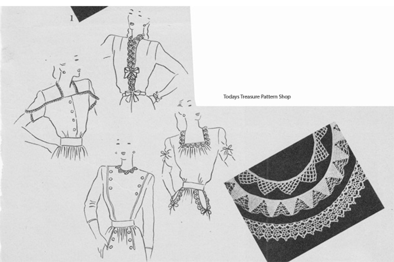 Crocheted Edgings for Clothing pattern 
