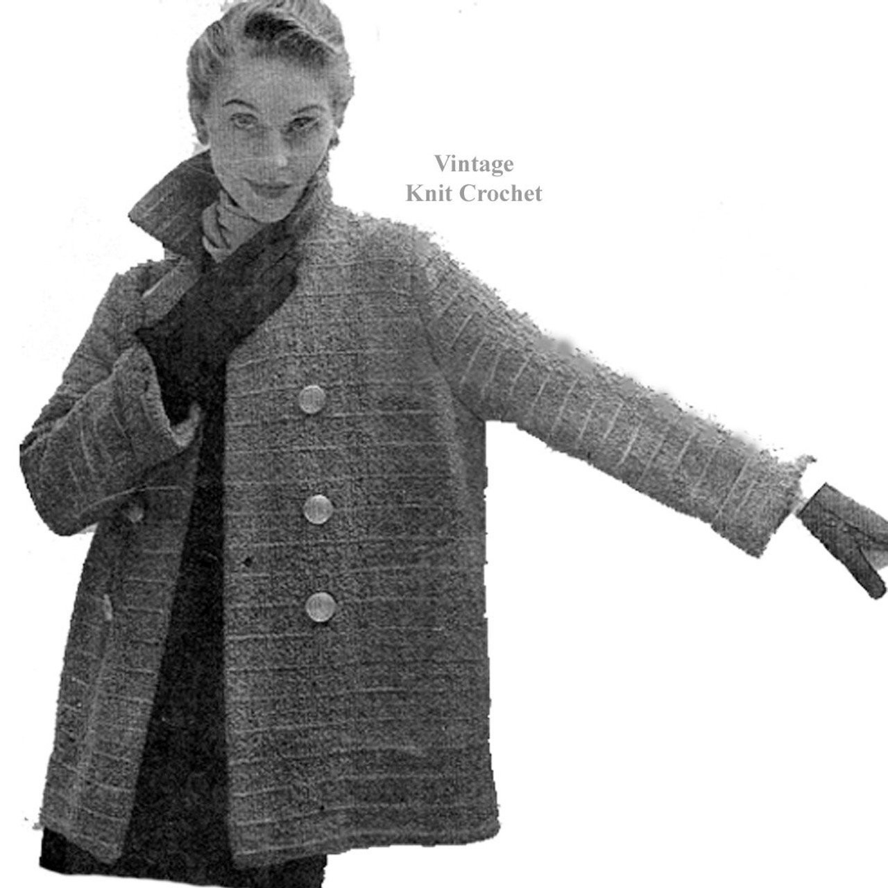 Vintage Box Coat Knitting Pattern