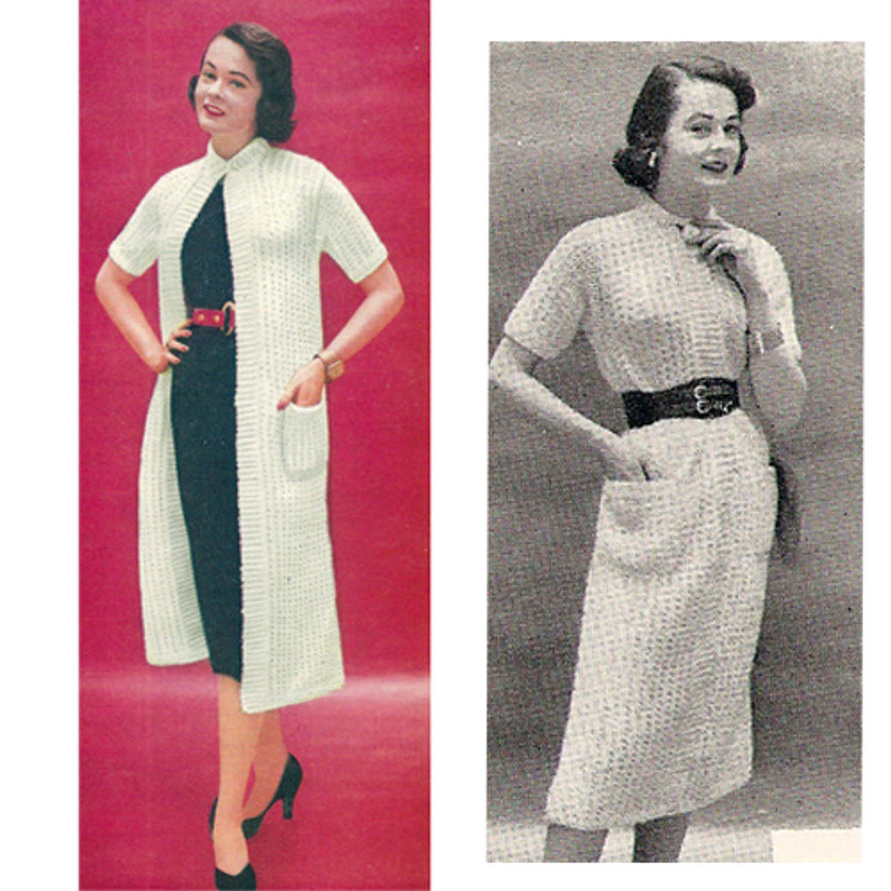 Short Sleeve Dress and Coat Knitting Pattern 