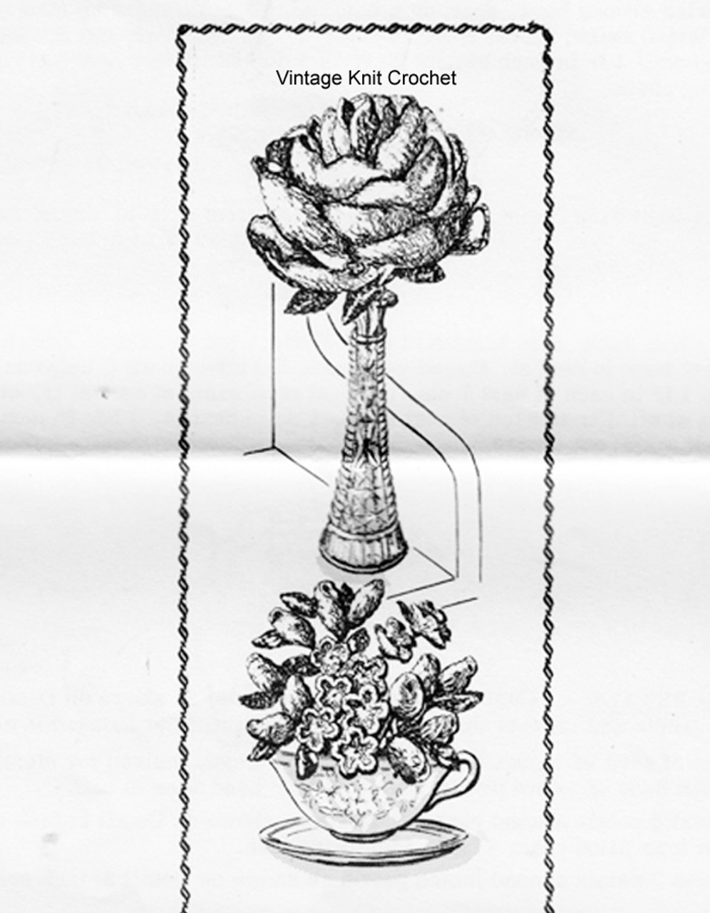 Crochet Long Stemmed Roses Pattern, Laura Wheeler 744