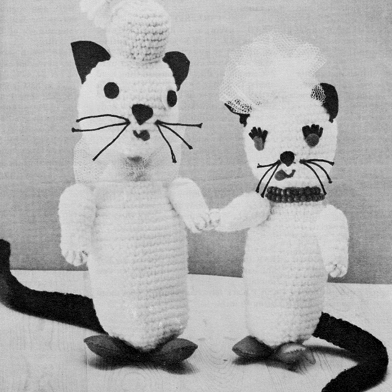Standing Crocheted Cats Pattern 