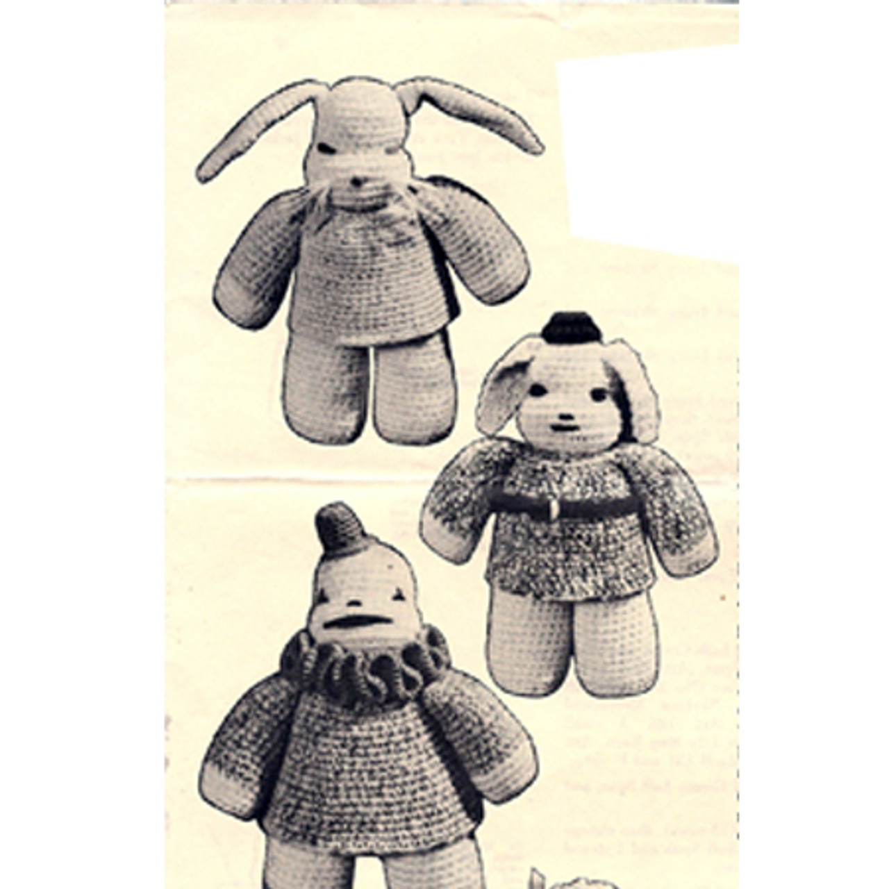 Crochet Clown and Rabbit Pattern 