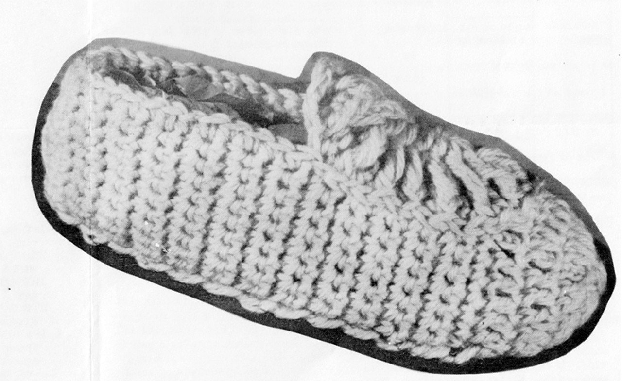 Easy Crochet Slipper Pattern Illustration