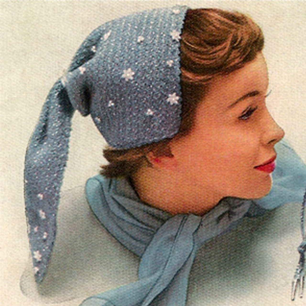 Crocheted Bonnet Cap Pattern, Vintage American Thread