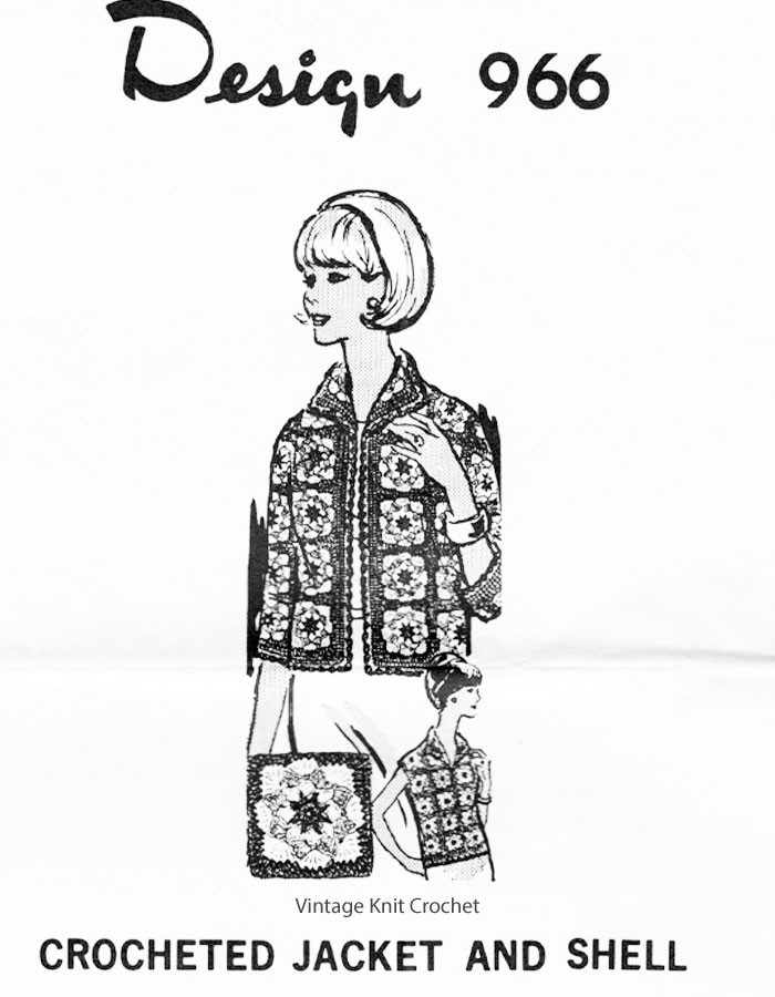 Crochet Granny Square Jacket Shell 