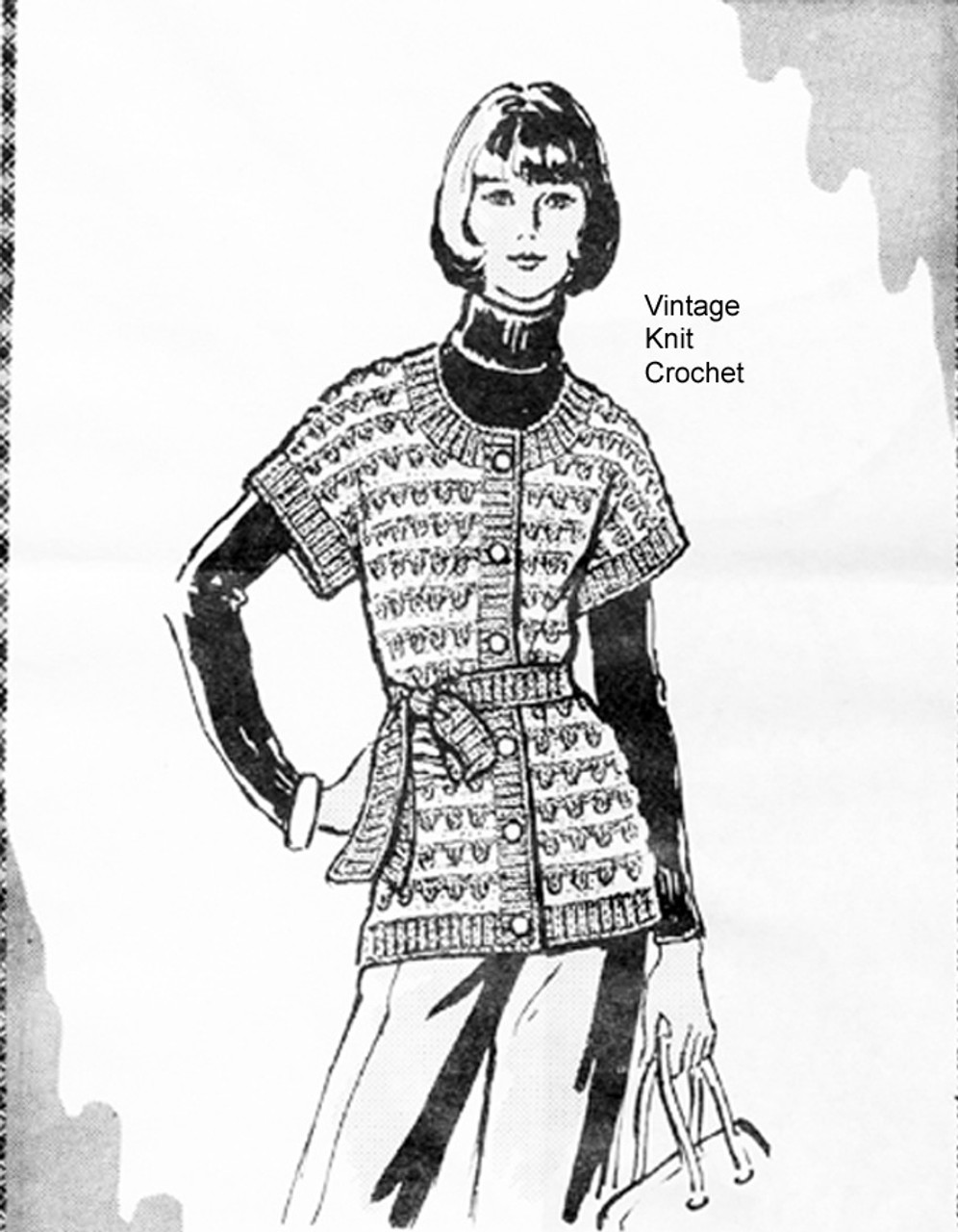 Crochet Short Sleeve Tunic Pattern, Laura wheeler 795