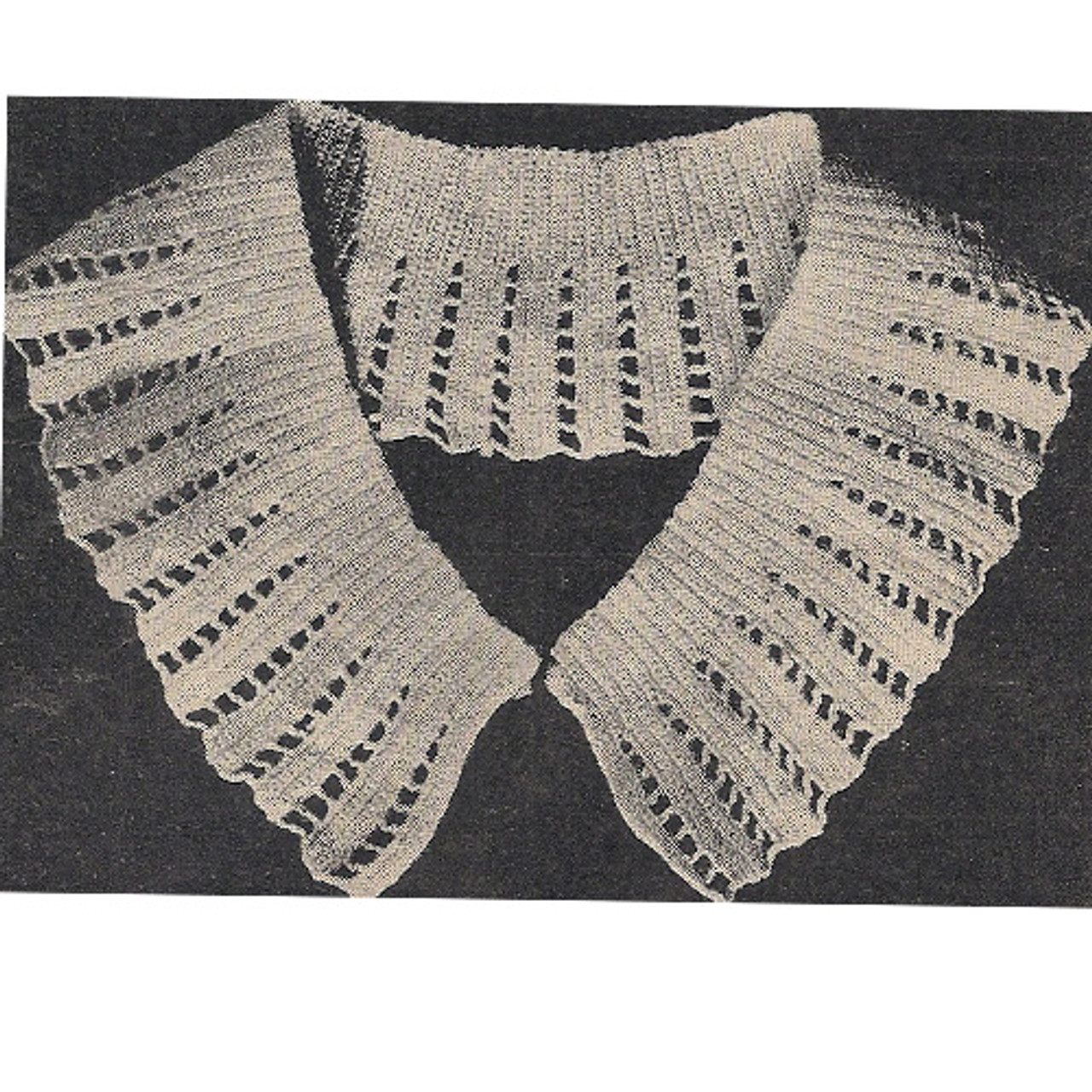 Vintage Solid Stitch Crocheted Collar pattern