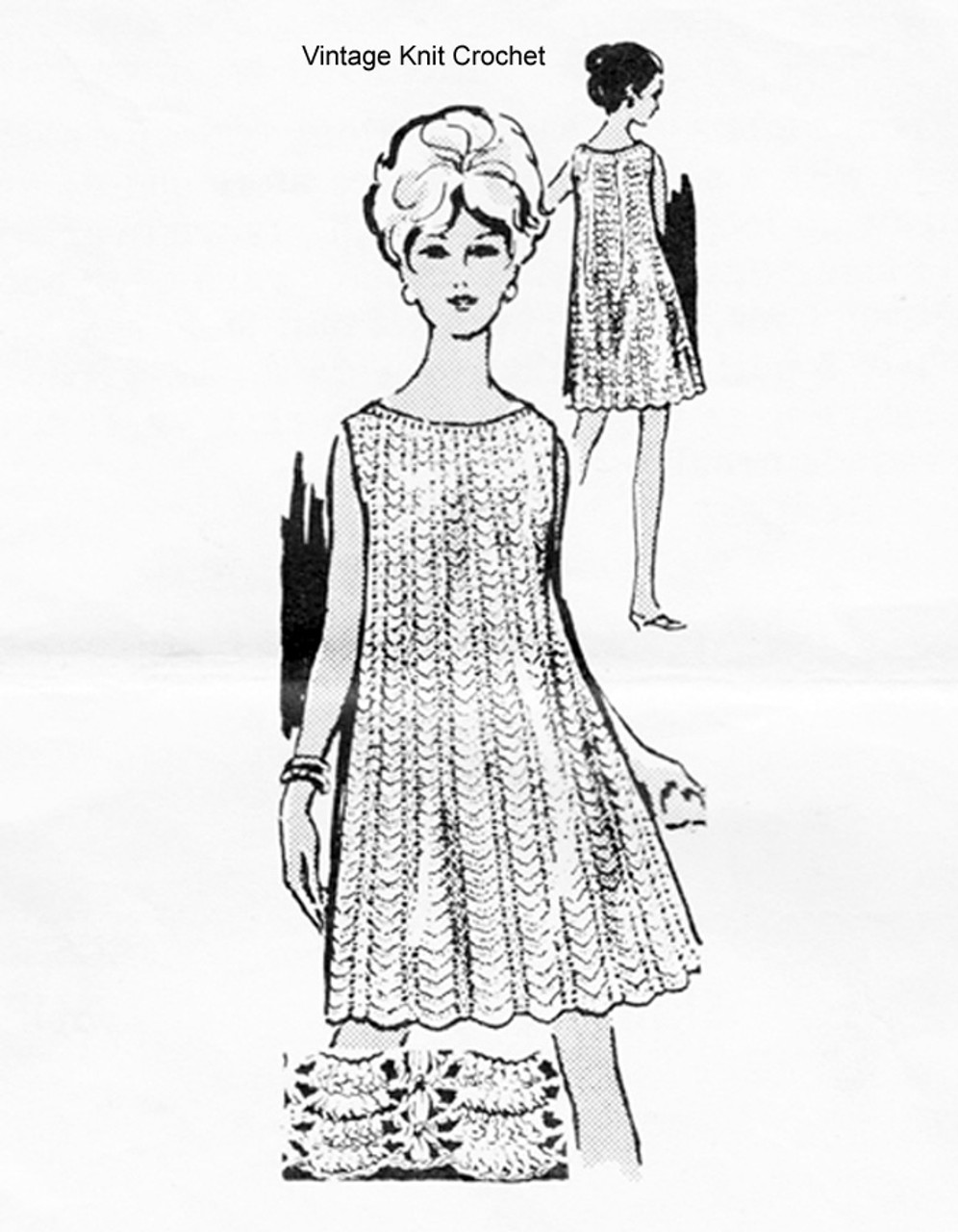 Vintage Lace Dress Crochet Pattern