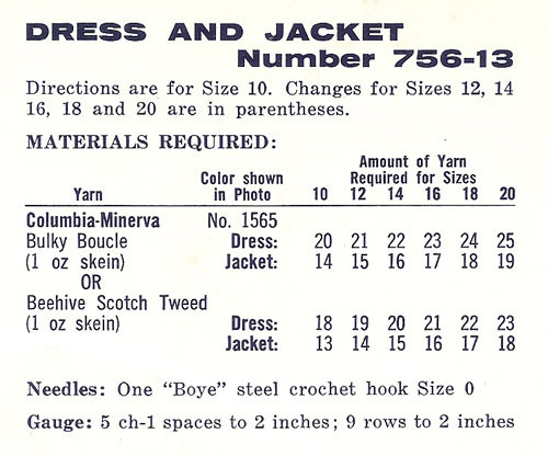 Crochet Dress Pattern with Matching Jacket