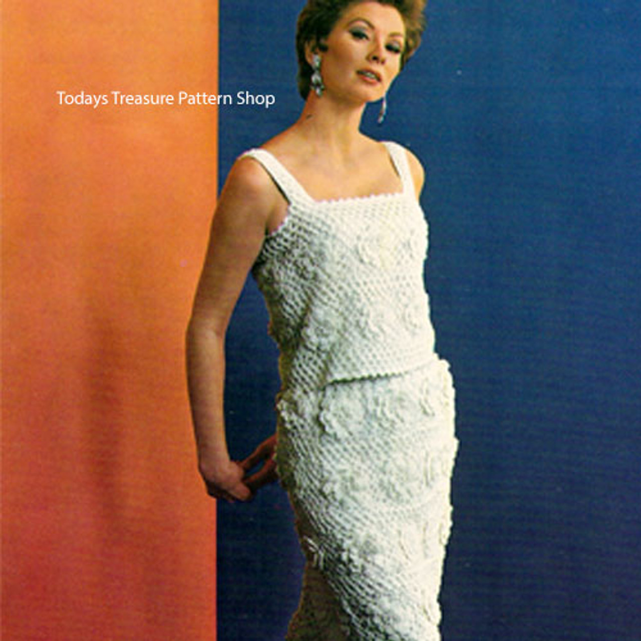 Vintage Two Piece Evening Dress Pattern