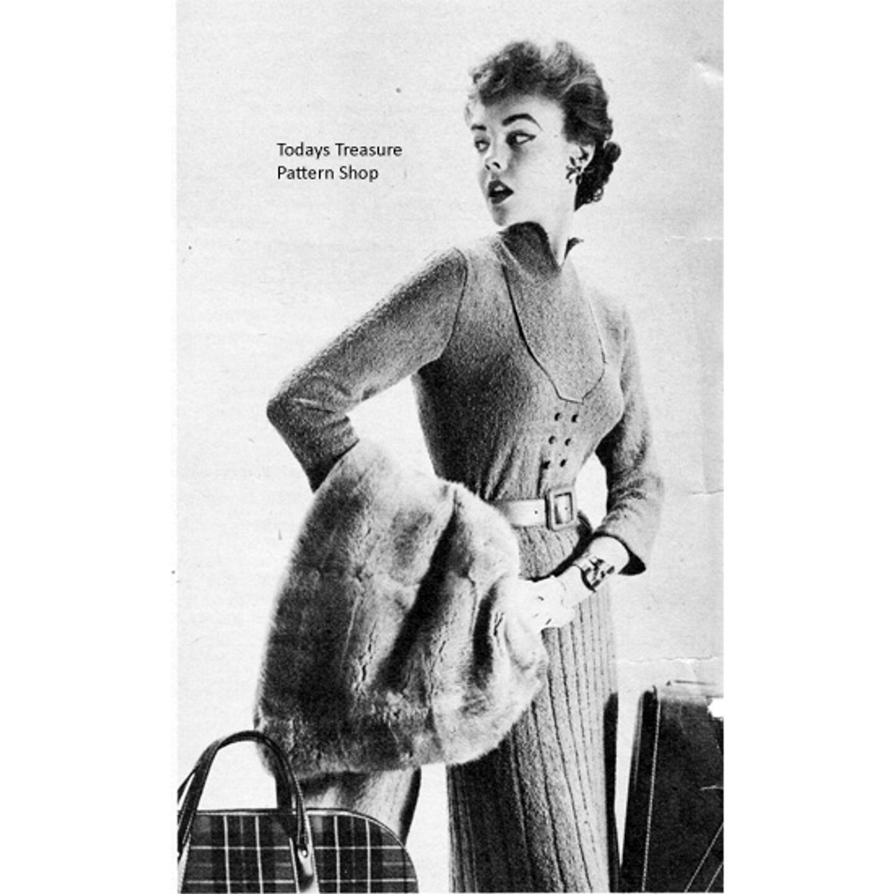 Vintage Vestee Dress Knitting Pattern 