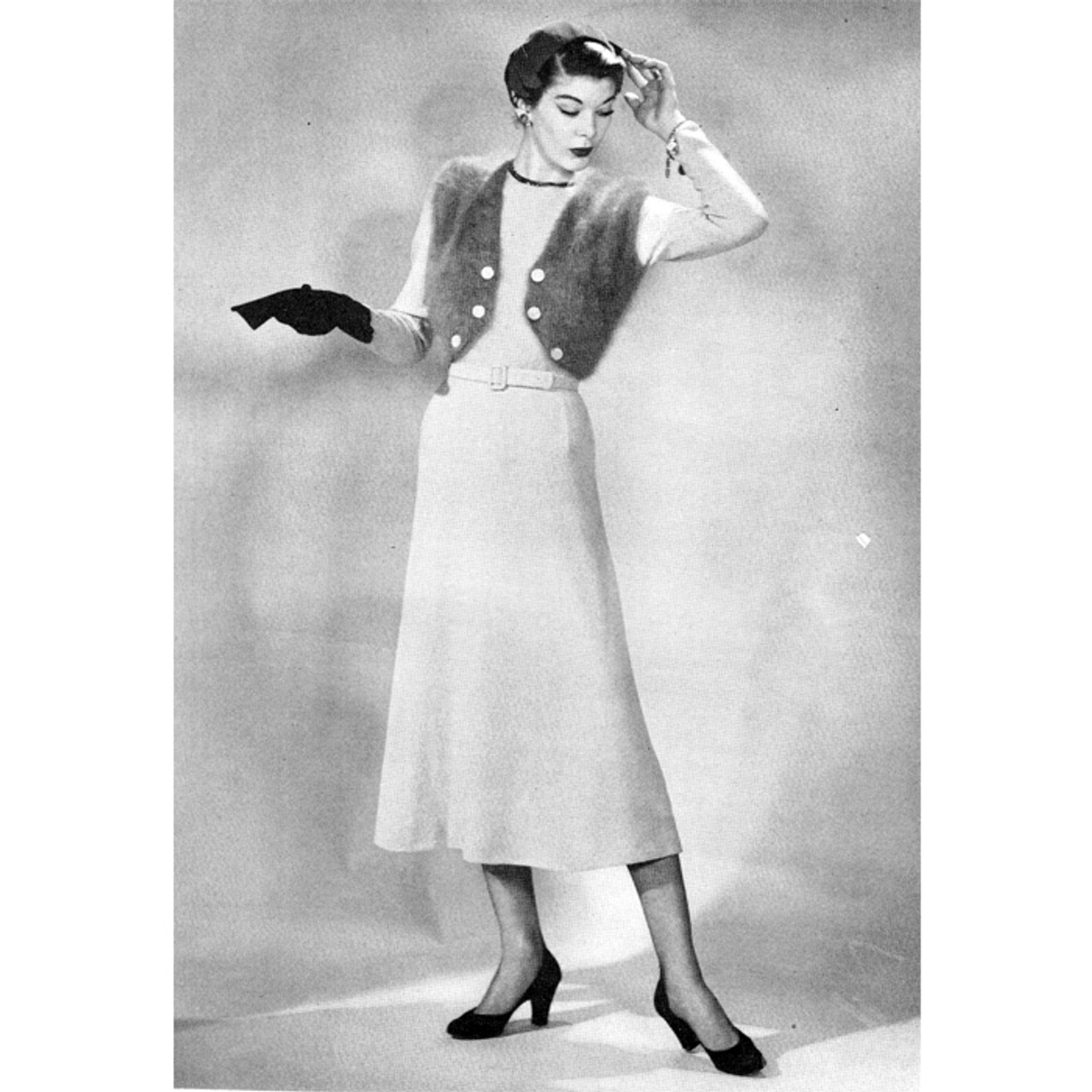 Vintage Knitted Bolero Dress Pattern