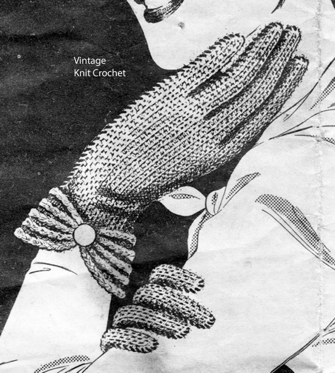 Vintage Evening Gloves Crochet Pattern, Laura Wheeler 2350