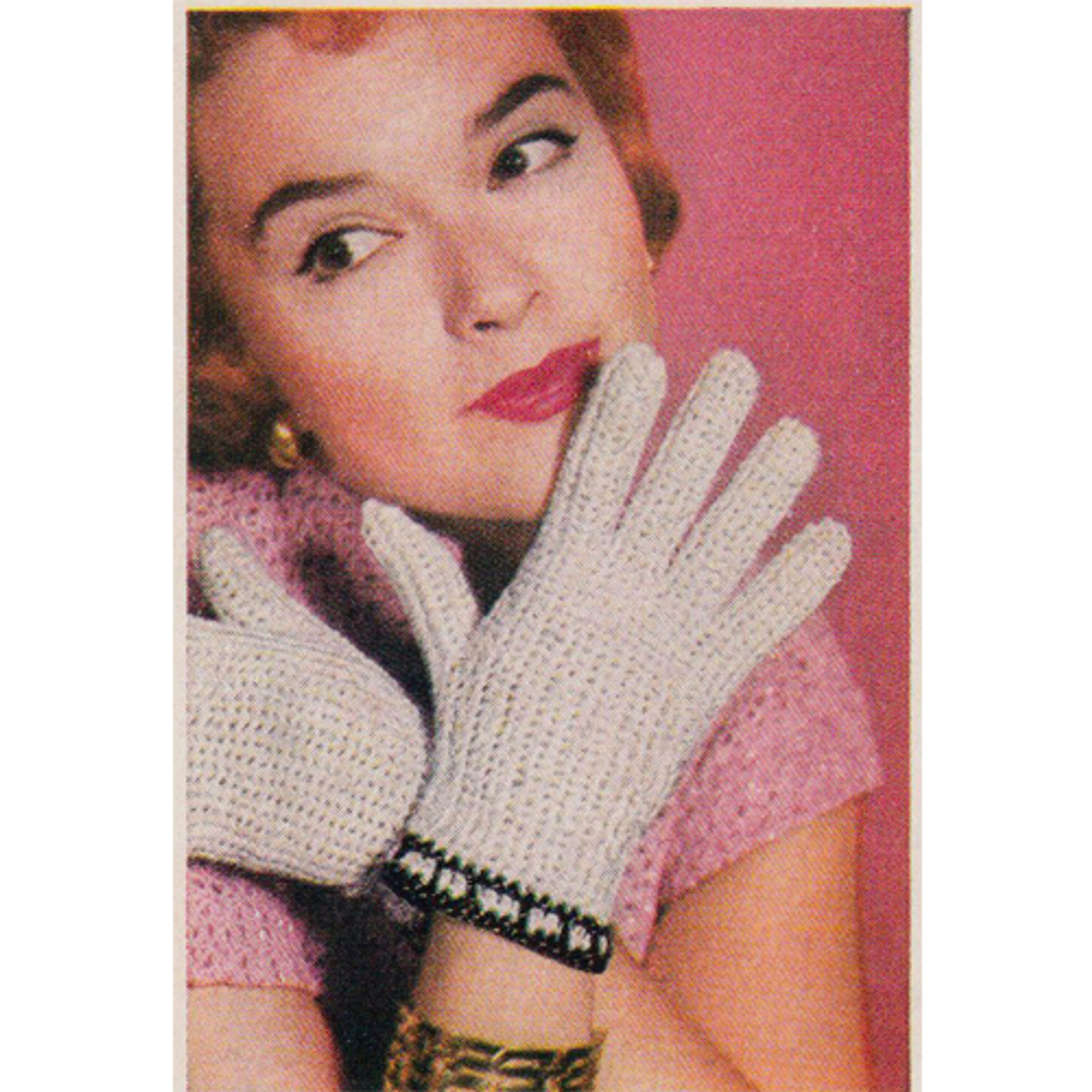 Short Vintage Crochet Gloves pattern