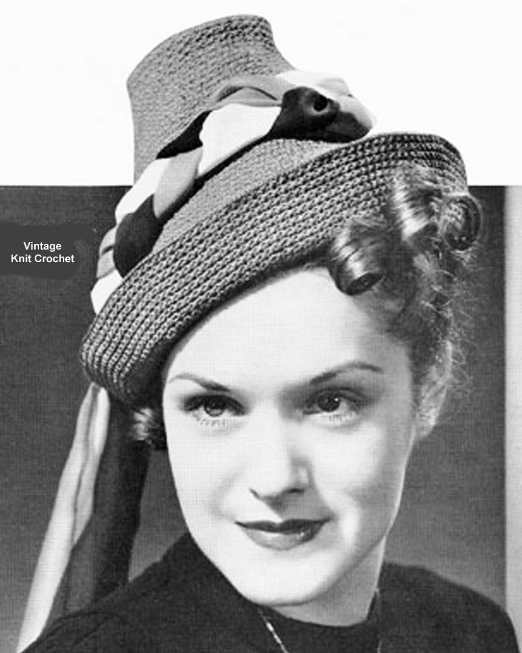Vintage Crochet Fez Hat Pattern, Tall Brimmed Design