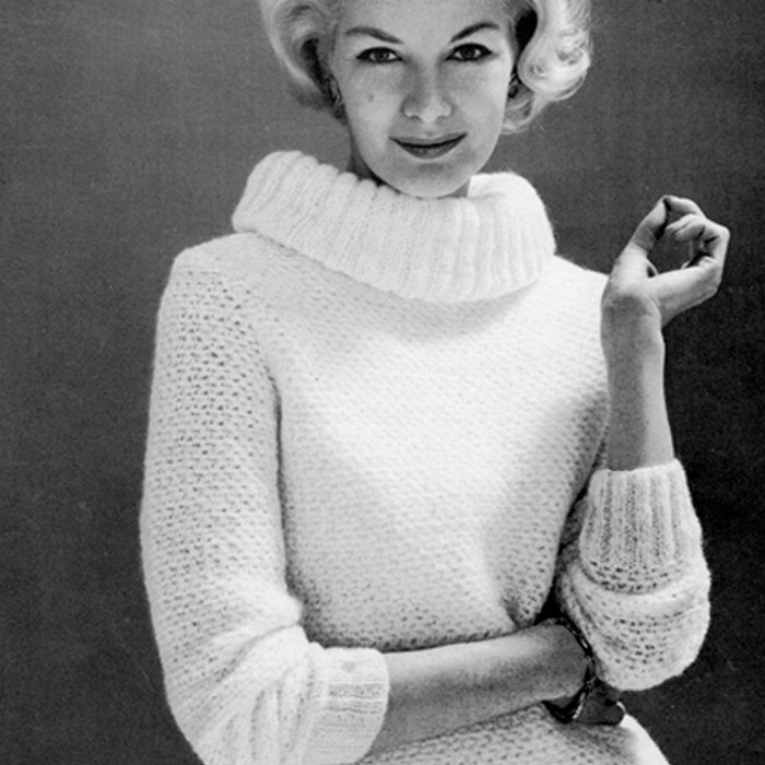 cowl neck sweater knitting pattern