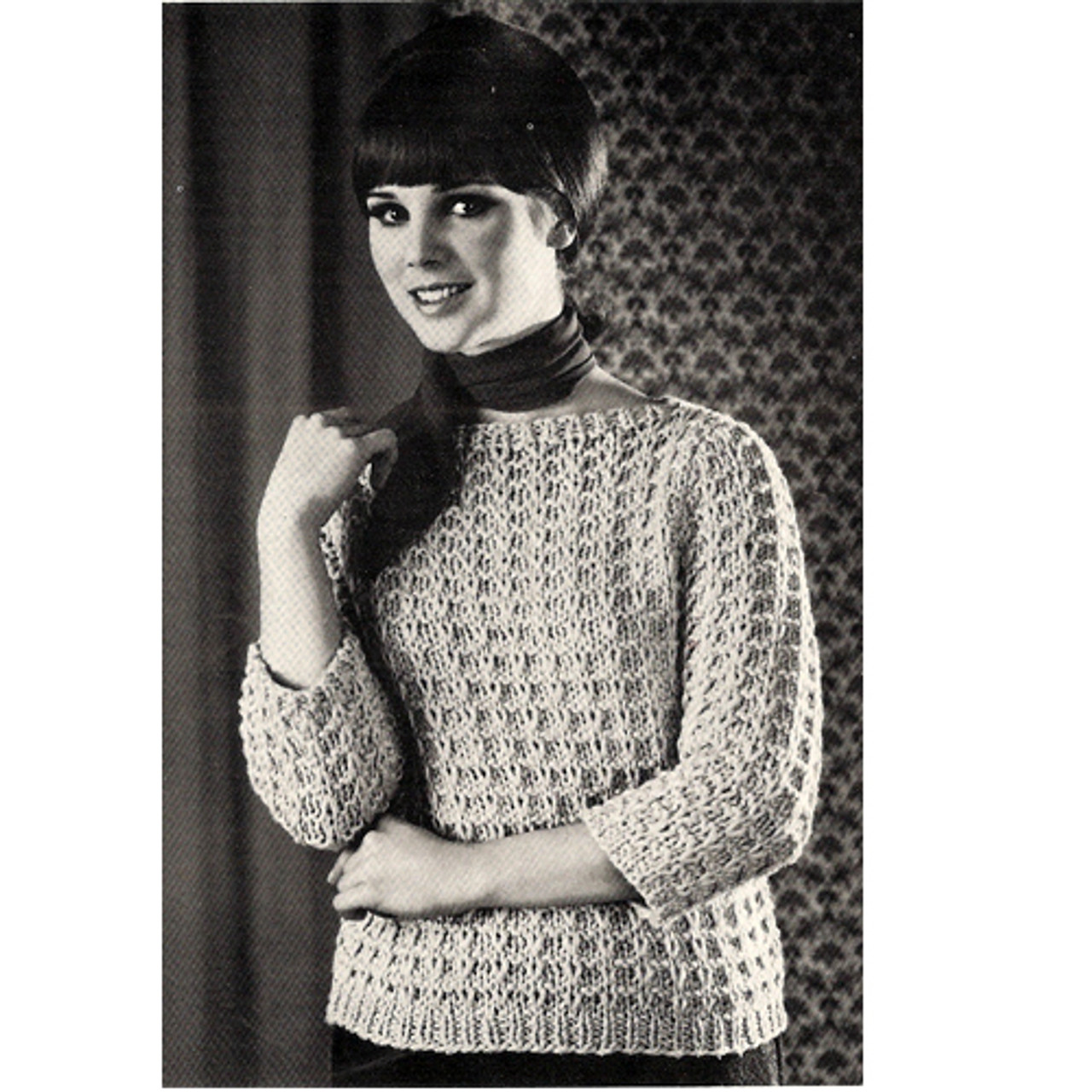 Bulky Knit Sweater Pattern in Slip Stitch