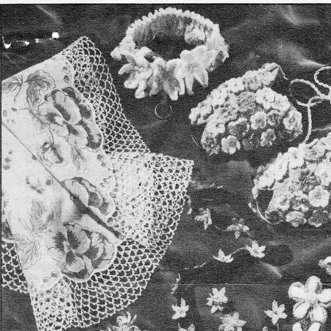 Vintage Crochet Flower Accessories