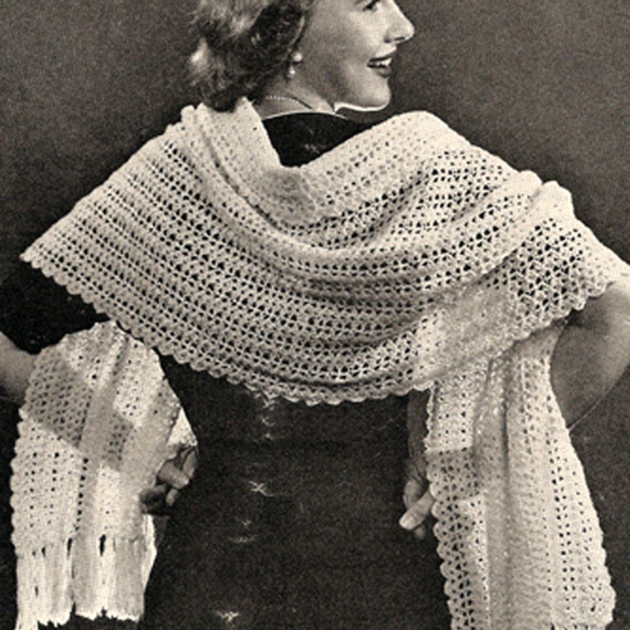 Crochet Shell Lace Shawl Pattern