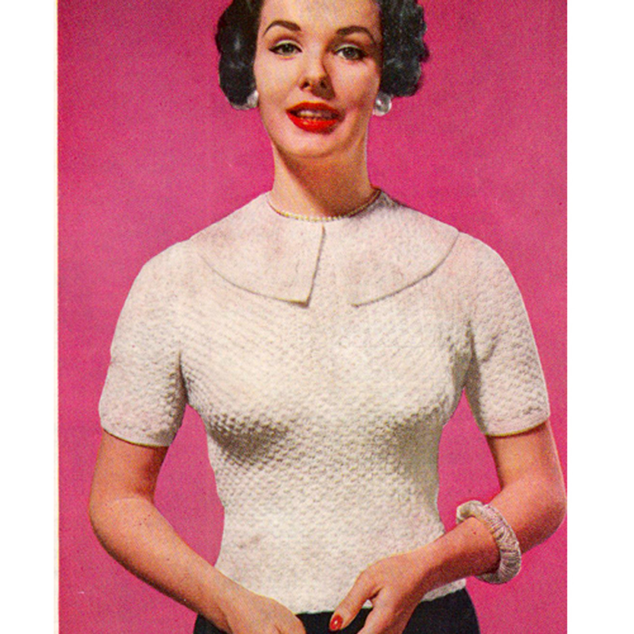 Collared Crochet Blouse pattern 