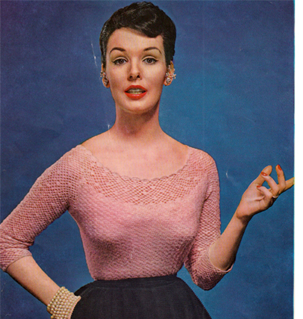 Crocheted Edna Blouse Pattern from Coats & Clarks