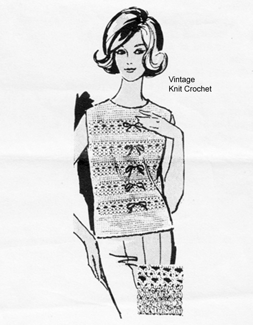 Ribbon tied crochet shell pattern, Laura wheeler 804
