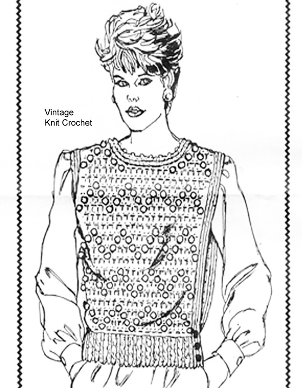 Womans crochet top pattern, Laura Wheeler 836