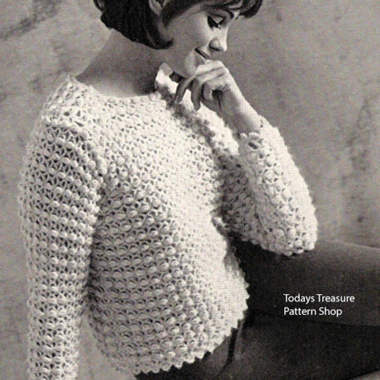 Puff Stitch Sweater Crochet Pattern