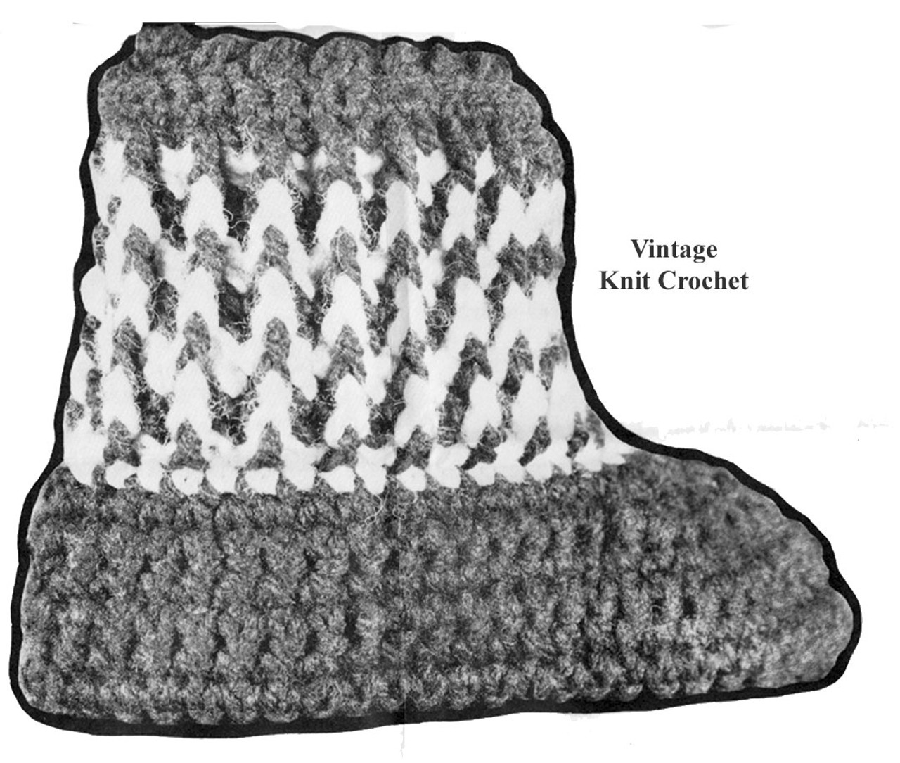 Crochet Ankle Boots Pattern Illustration