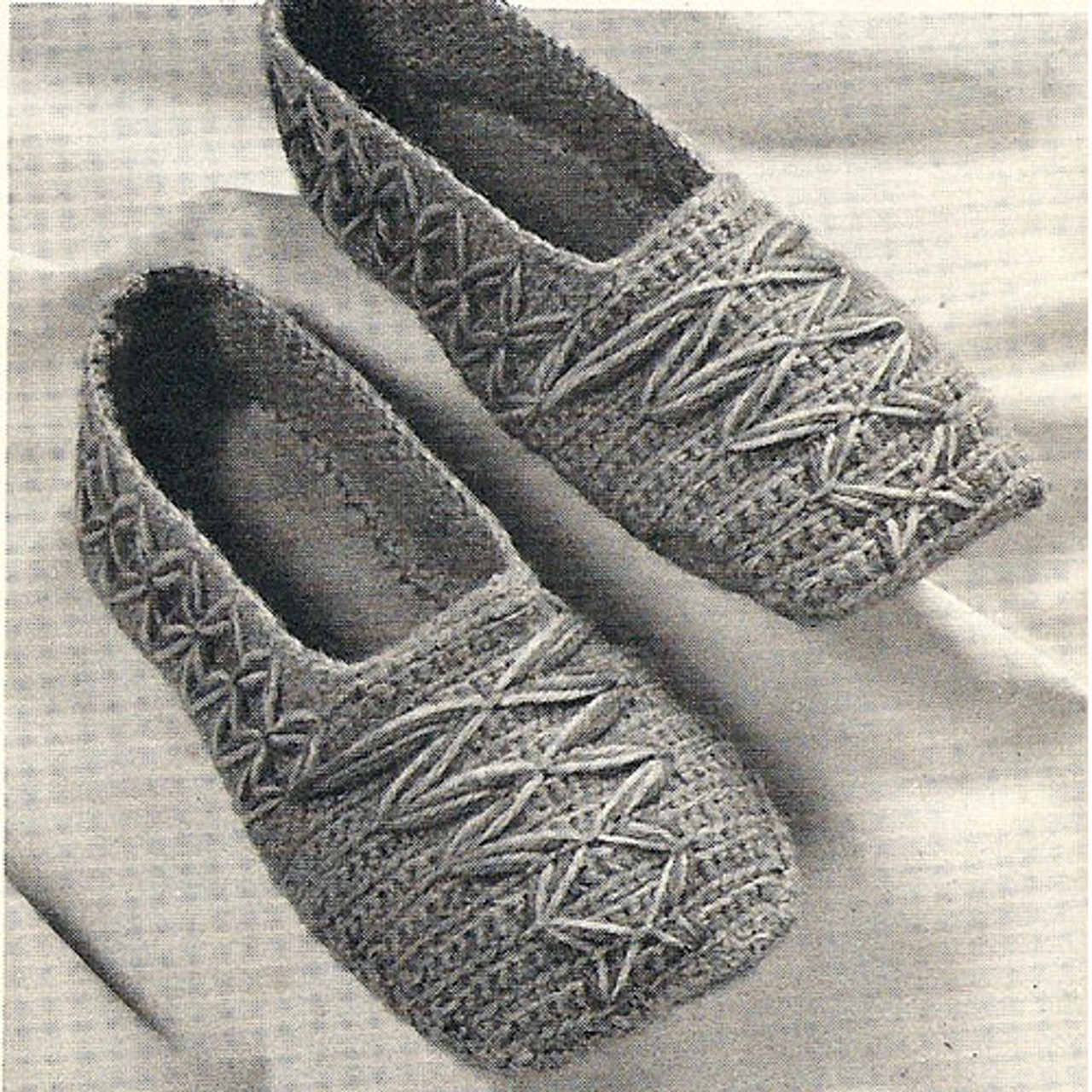 Vintage Crochet Oriental Slippers Pattern