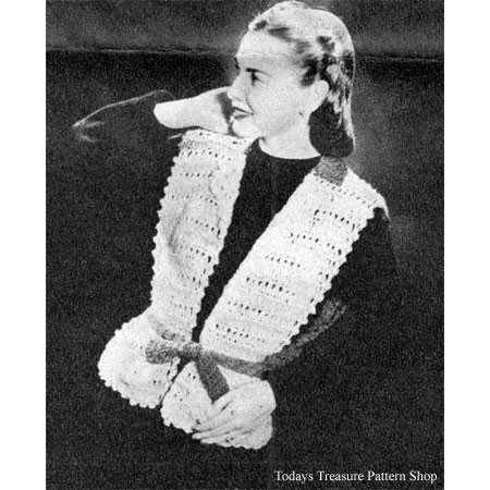 Crochet Lace Jerkin Pattern in Lacy Stitch