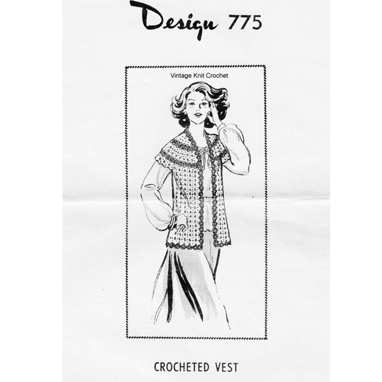 Crochet Shell Stitch Vest Pattern Design 775