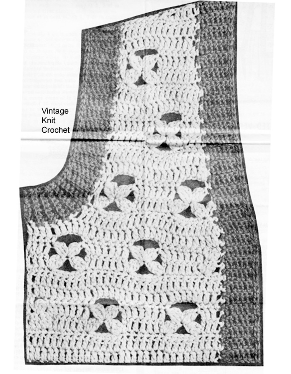 Crochet Vest, Flower Motif, Pattern Design 705