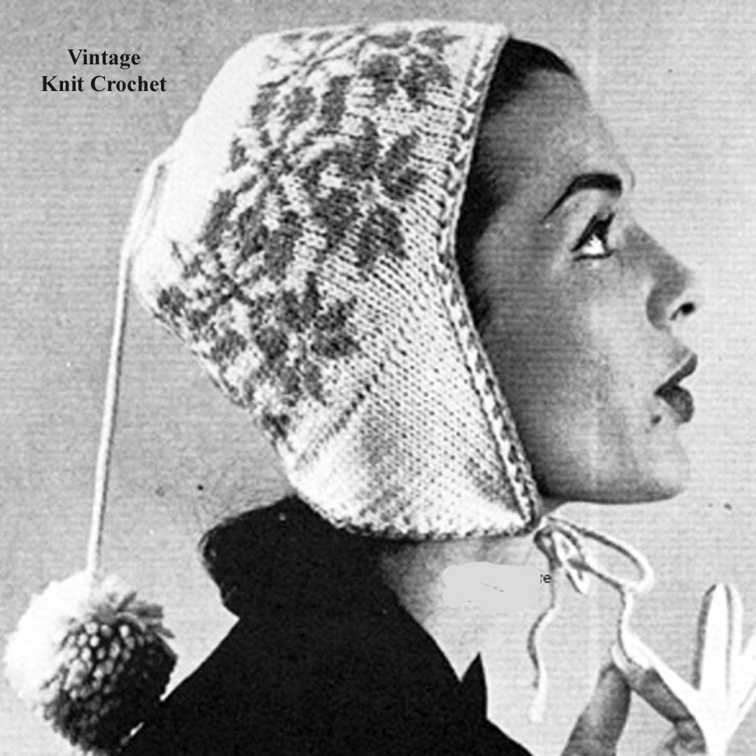 Knitted Winter Cap Pattern Bernat Style 3825